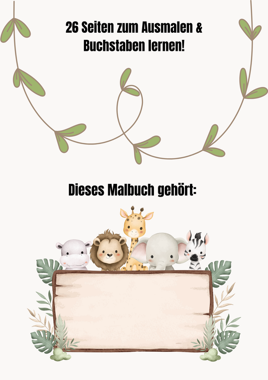 Malbuch Tiere A - Z