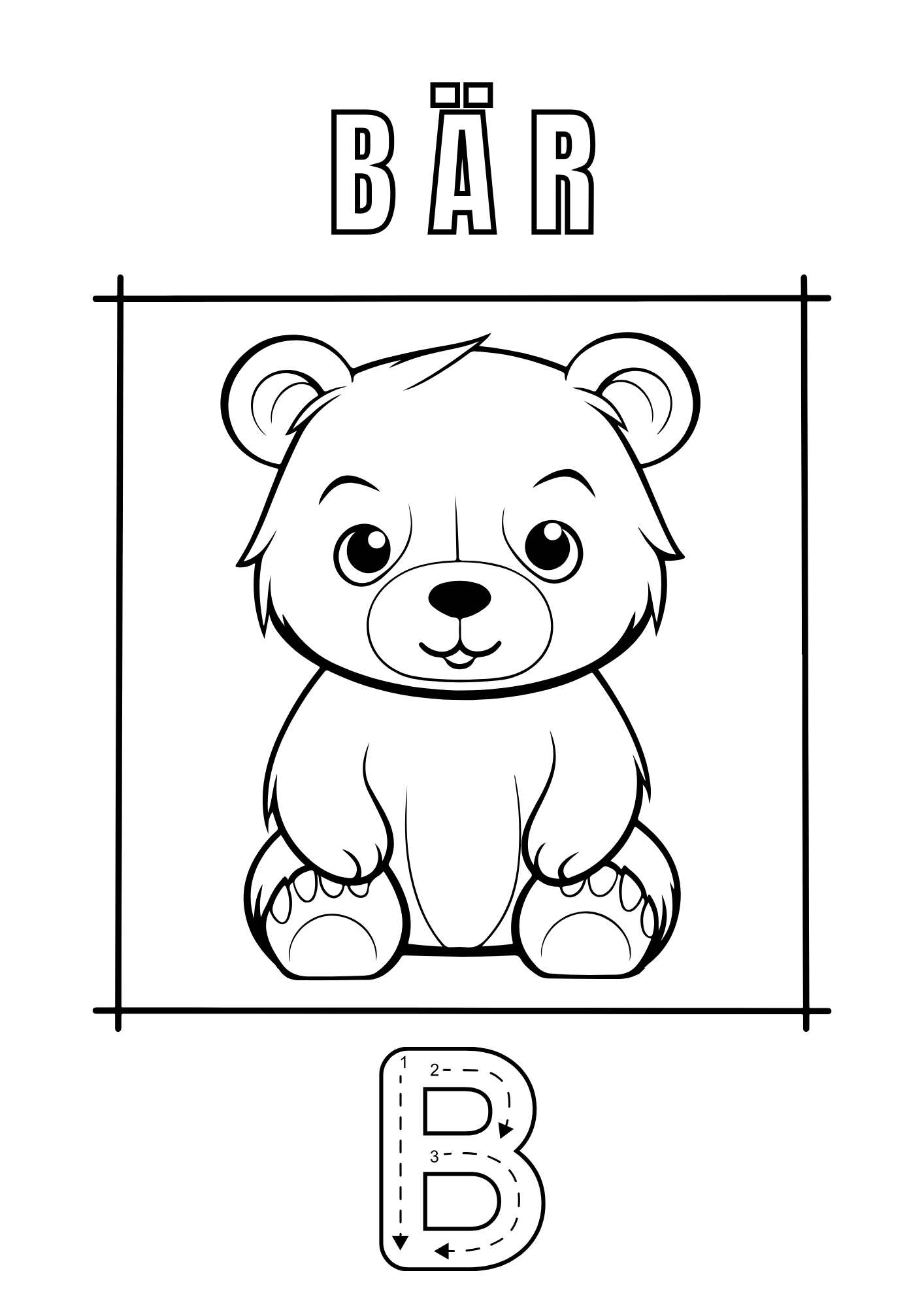 Coloring book animals A - Z