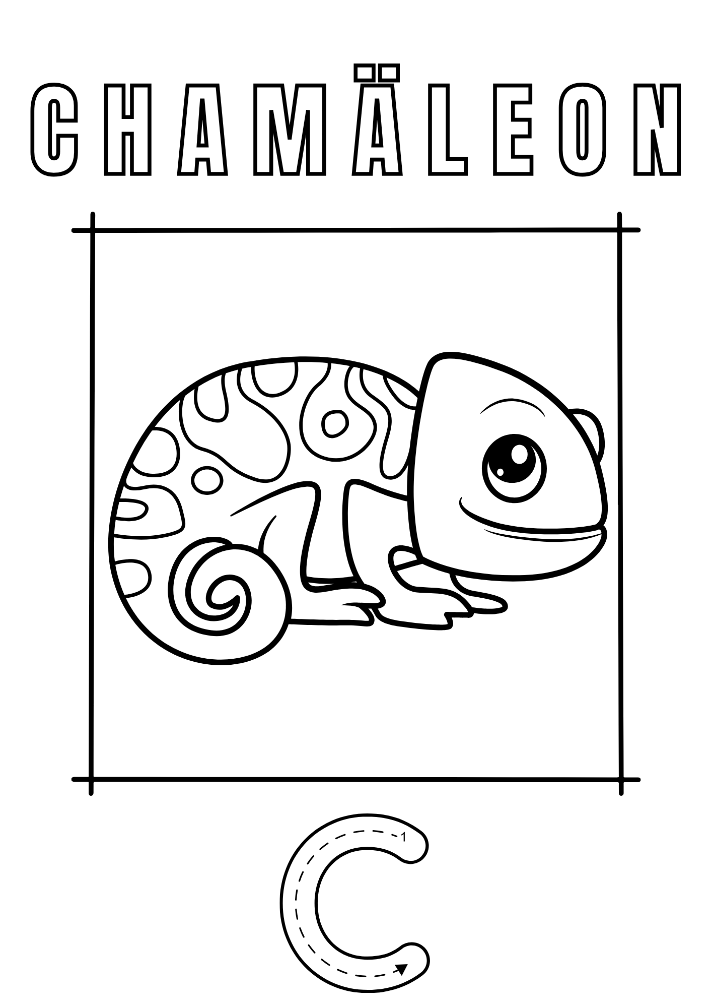 Coloring book animals A - Z