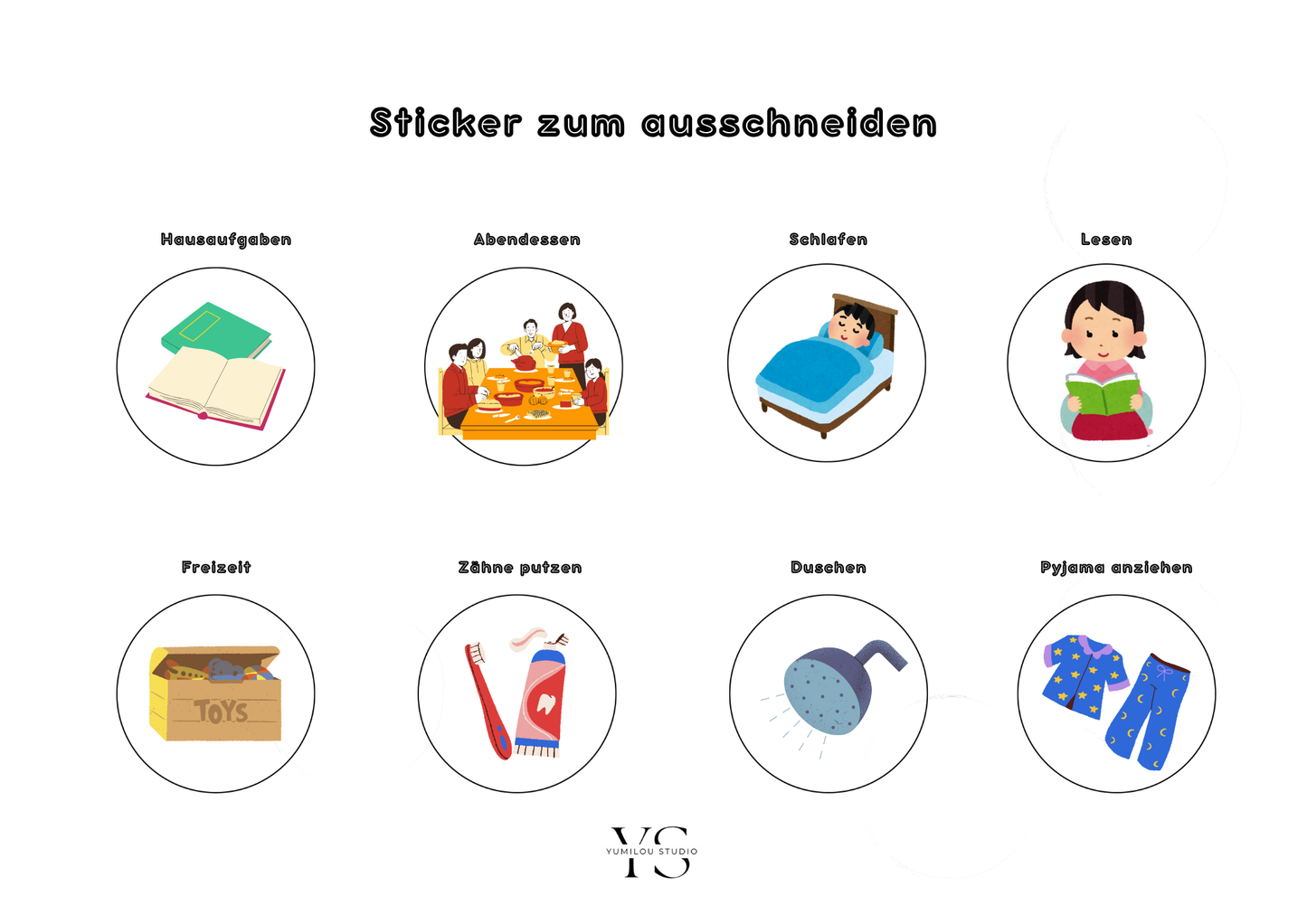 Abendroutine Kinder - PDF zum Ausdrucken